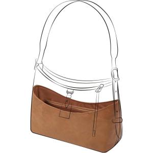 imageDGAZ Lightweight Purse Organizer Insert for CarryAll Bagssilk and DupontPaper handbag inner for Luxury BagBBBlackGold