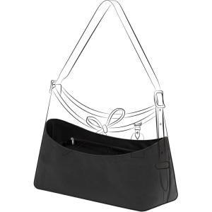 imageDGAZ Lightweight Purse Organizer Insert for CarryAll Cargo Vibe PMVibe MM Bagssilk and DupontPaper handbag inner for Luxury BagVibe MMBlackBlack