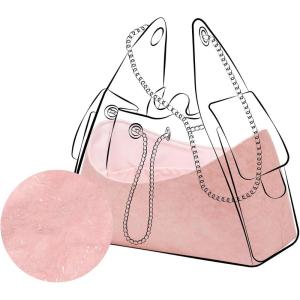 imageDGAZ Lightweight Purse Organizer Insert for Chanel 25 Handbagssilk and DupontPaper handbag inner for Luxury BagBlackSmallPink