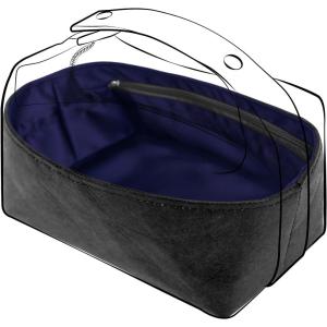 imageDGAZ Lightweight Purse Organizer Insert for HermesBride A Brac Bagssilk and DupontPaper handbag inner for Luxury BagSmallBlackBlue Nuit