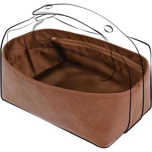 imageDGAZ Lightweight Purse Organizer Insert for HermesBride A Brac Bagssilk and DupontPaper handbag inner for Luxury BagSmallBlackGold