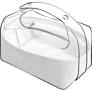 imageDGAZ Lightweight Purse Organizer Insert for HermesBride A Brac Bagssilk and DupontPaper handbag inner for Luxury BagSmallBlackWhite