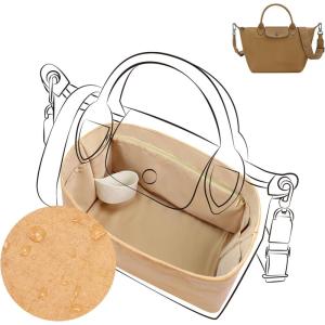 imageDGAZ Lightweight Purse Organizer Insert for LongchampLE PLIAGE Xtra Bagsilk and DupontPaper handbag inner for Luxury BagBlackLe Pliage Xtra XSChai