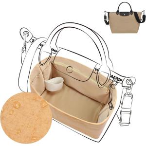 imageDGAZ Lightweight Purse Organizer Insert for LongchampLe Pliage Energy Series Bagsilk and DupontPaper handbag inner for Luxury BagBlackLe Pliage Energy XSChai