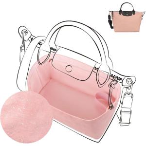 imageDGAZ Lightweight Purse Organizer Insert for LongchampLe Pliage Energy Series Bagsilk and DupontPaper handbag inner for Luxury BagBlackLe Pliage Energy XSPink