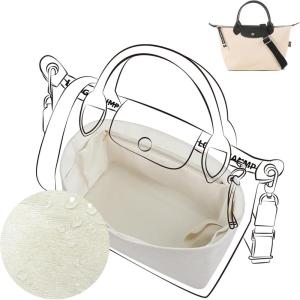 imageDGAZ Lightweight Purse Organizer Insert for LongchampLe Pliage Energy Series Bagsilk and DupontPaper handbag inner for Luxury BagBlackLe Pliage Energy XSCraie