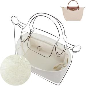 imageDGAZ Lightweight Purse Organizer Insert for LongchampLe Pliage Original Series Bagsilk and DupontPaper handbag inner for Luxury BagBlackLE PLIAGE SHandle height about 9 cmCraie