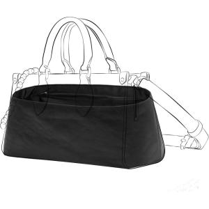 imageDGAZ Lightweight Purse Organizer Insert for Onthego Bagssilk and DupontPaper handbag inner for Luxury BagEast westBlackBlack