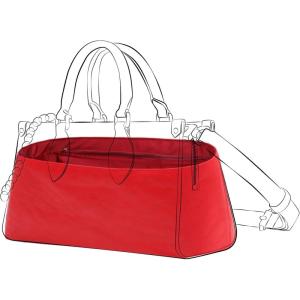 imageDGAZ Lightweight Purse Organizer Insert for Onthego Bagssilk and DupontPaper handbag inner for Luxury BagEast westBlackRed