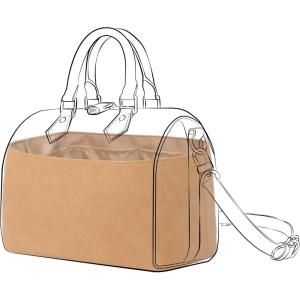 imageDGAZ Lightweight Purse Organizer Insert for Speedy Bagsilk and DupontPaper handbag inner for Luxury BagsNano 16BlackChai