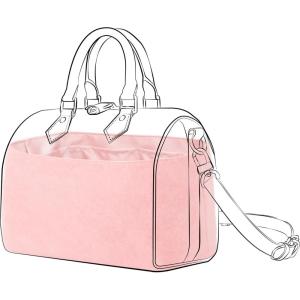 imageDGAZ Lightweight Purse Organizer Insert for Speedy Bagsilk and DupontPaper handbag inner for Luxury BagsNano 16BlackPink