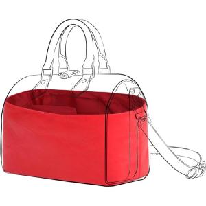 imageDGAZ Lightweight Purse Organizer Insert for Speedy Bagsilk and DupontPaper handbag inner for Luxury BagsNano 16BlackRed