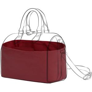 imageDGAZ Lightweight Purse Organizer Insert for Speedy Bagsilk and DupontPaper handbag inner for Luxury BagsNano 16BlackWine