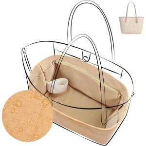 imageDGAZ LightweightPurse Organizer Insert for Coach City Bagsilk and DupontPaper handbag inner for Luxury BagsCity15BlackChai