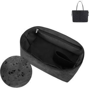 imageDGAZ LightweightPurse Organizer Insert for MCMLiz Visetos Tote Bagsilk and DupontPaper handbag inner for Luxury BagsSmallBlackBlack