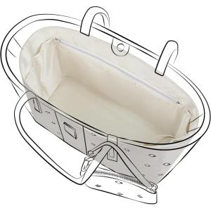 imageDGAZ LightweightPurse Organizer Insert for MCMLiz Visetos Tote Bagsilk and DupontPaper handbag inner for Luxury BagsSmallBlackCraie