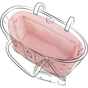 imageDGAZ LightweightPurse Organizer Insert for MCMLiz Visetos Tote Bagsilk and DupontPaper handbag inner for Luxury BagsSmallBlackPink