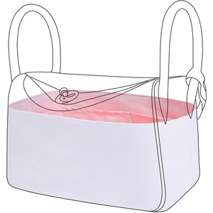 image:imageDGAZ Lightweight Purse Organizer Insert for Hermes Lindy BagSilk and Dupontpaper handbag inner for Luxury BagsPinkLD45
