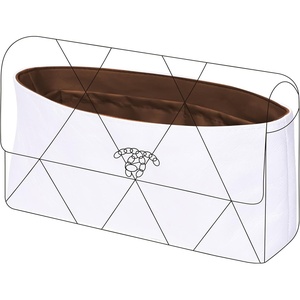 image:imageDGAZ Lightweight Purse Organizer Insert for Chanel 19 BagSilk and Dupontpaper handbag inner for Luxury BagsGold19 purse